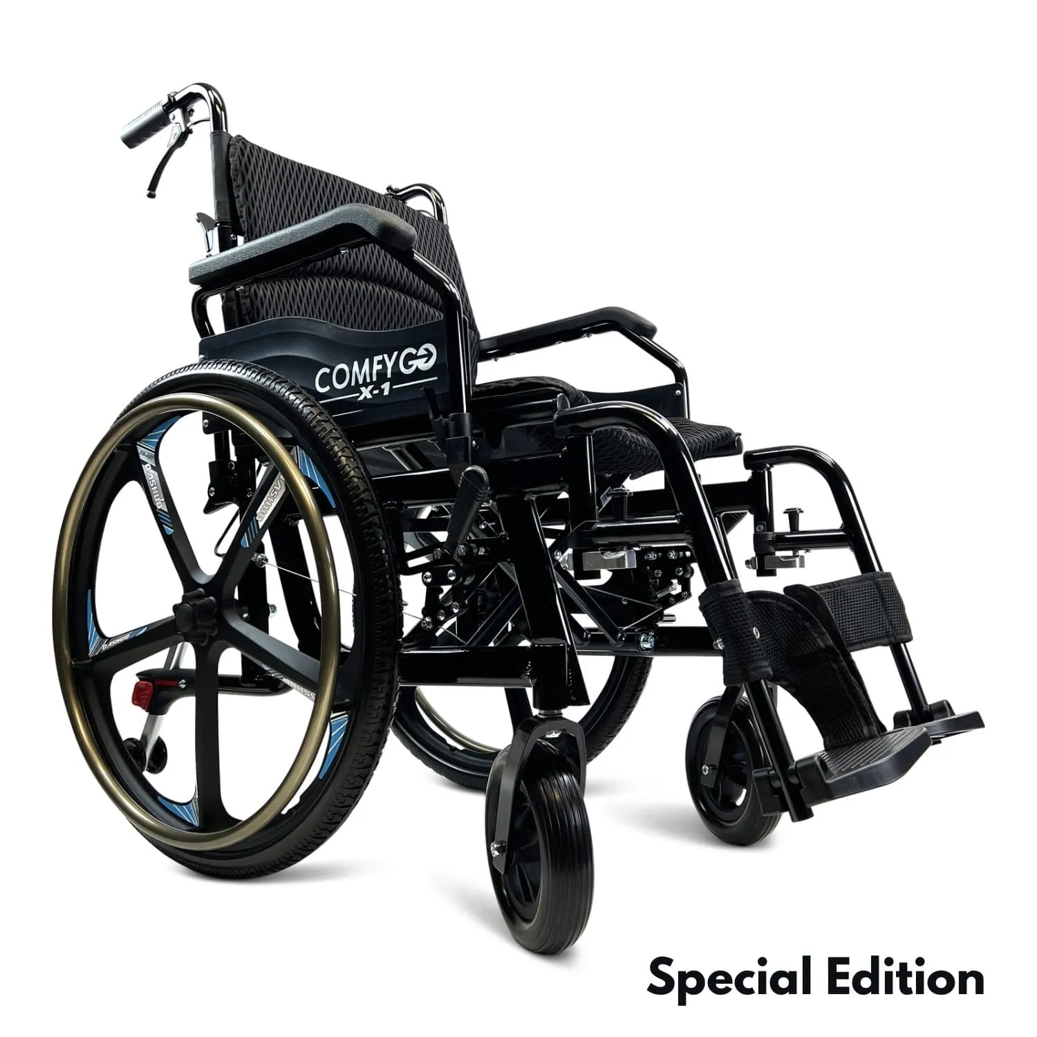 ComfyGo X-1 Lightweight Manual Wheelchair With Quick-Detach Wheels