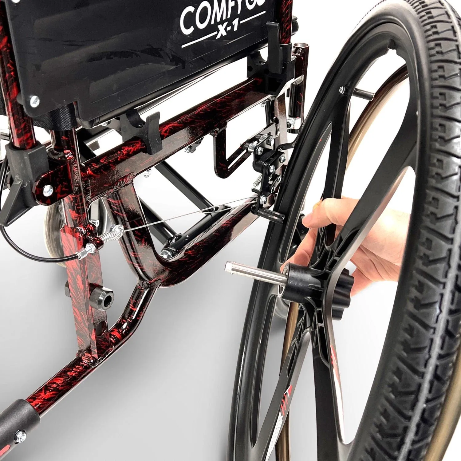 ComfyGo X-1 Lightweight Manual Wheelchair With Quick-Detach Wheels