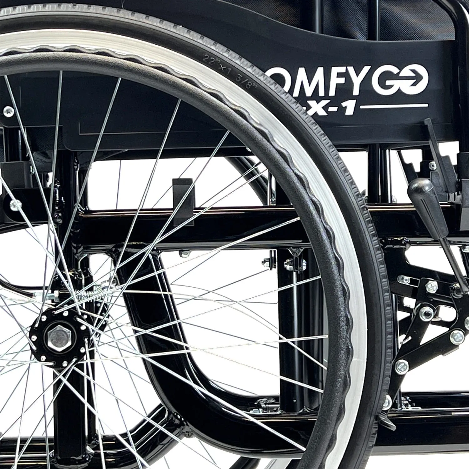 ComfyGo X-1 Lightweight Manual Wheelchair With Quick-Detach Wheels
