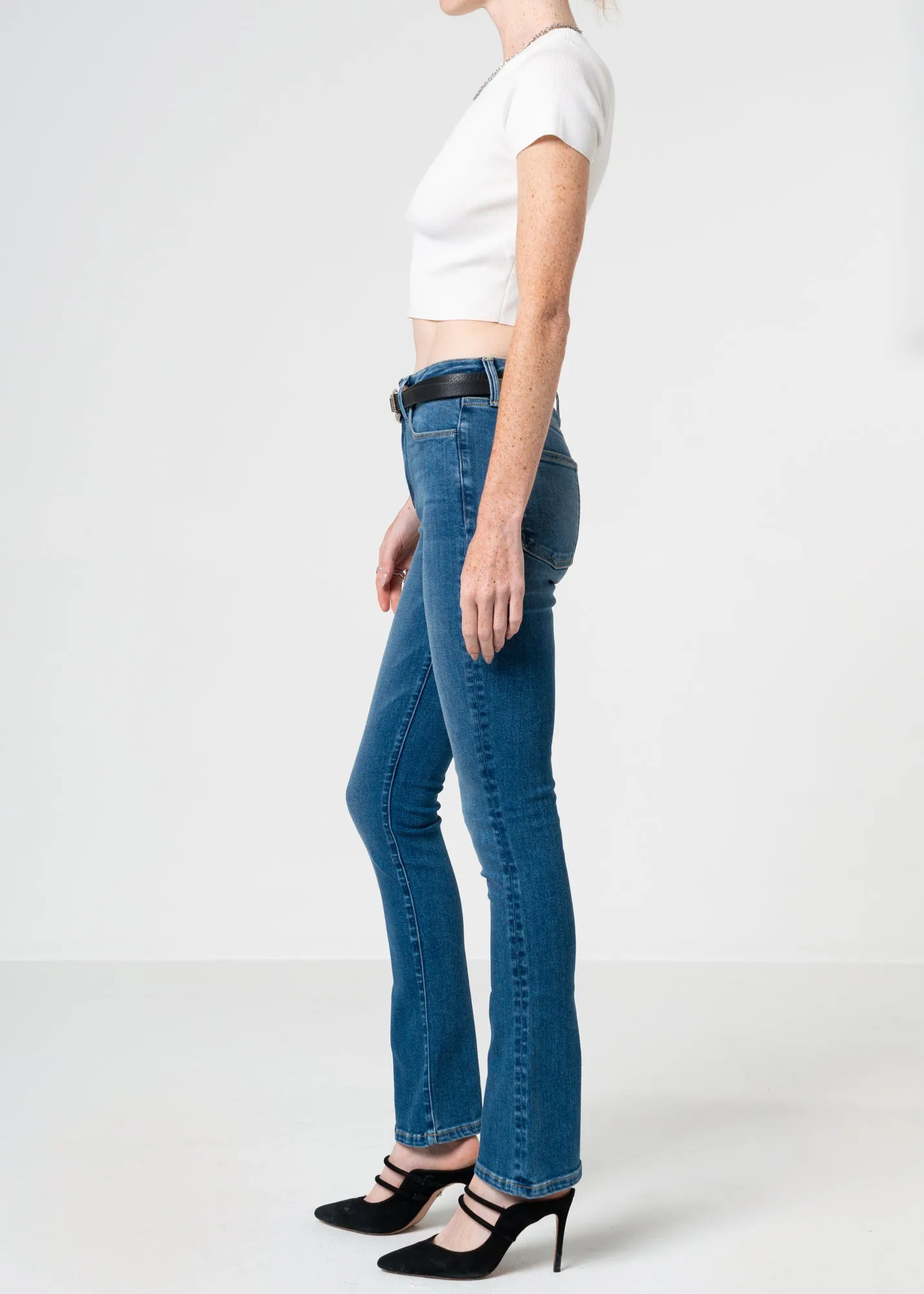 Cora Mid Rise Boot Cut Jeans