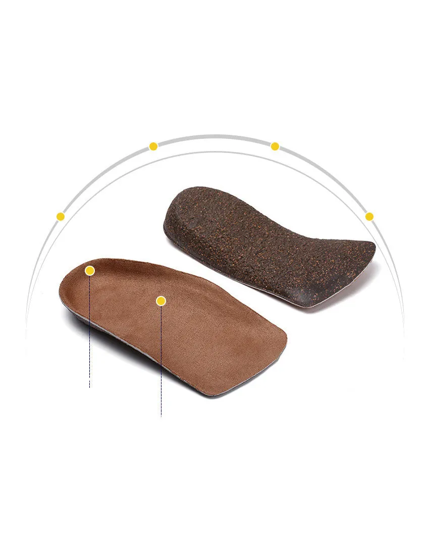 Cork Breathable O-leg Insole Arch Insole Footbed