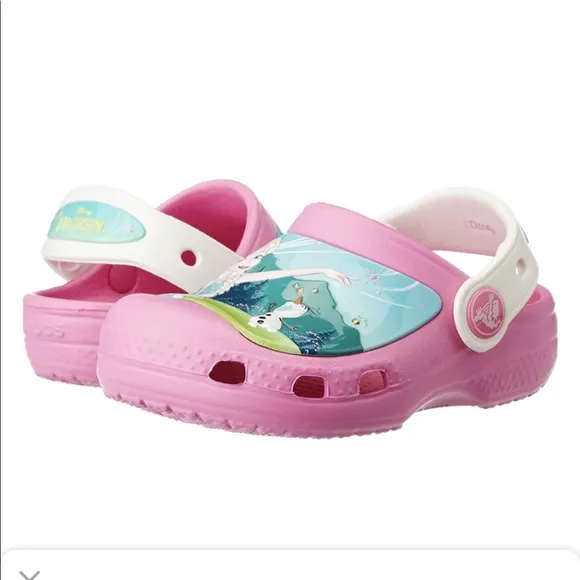 CROCS KIDS PINK FROZEN SIZE 4C