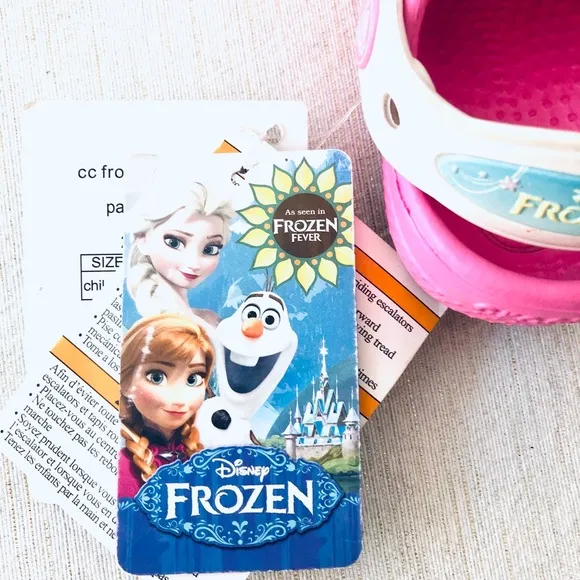 CROCS KIDS PINK FROZEN SIZE 4C