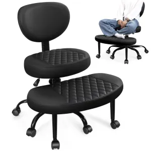 Cross Legged Office Chair, Meditation Chair W/ Lumbar Support