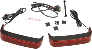 Custom Dynamics CD-SBSEQ-SS6-BR Sequential Bagz Saddlebag Lights - Gloss Black/Red Lens