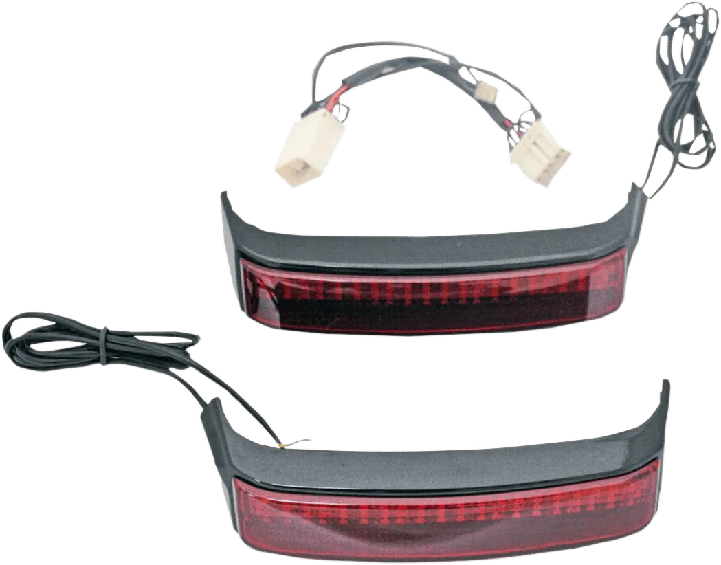 Custom Dynamics CD-SBSEQ-SS6-BR Sequential Bagz Saddlebag Lights - Gloss Black/Red Lens