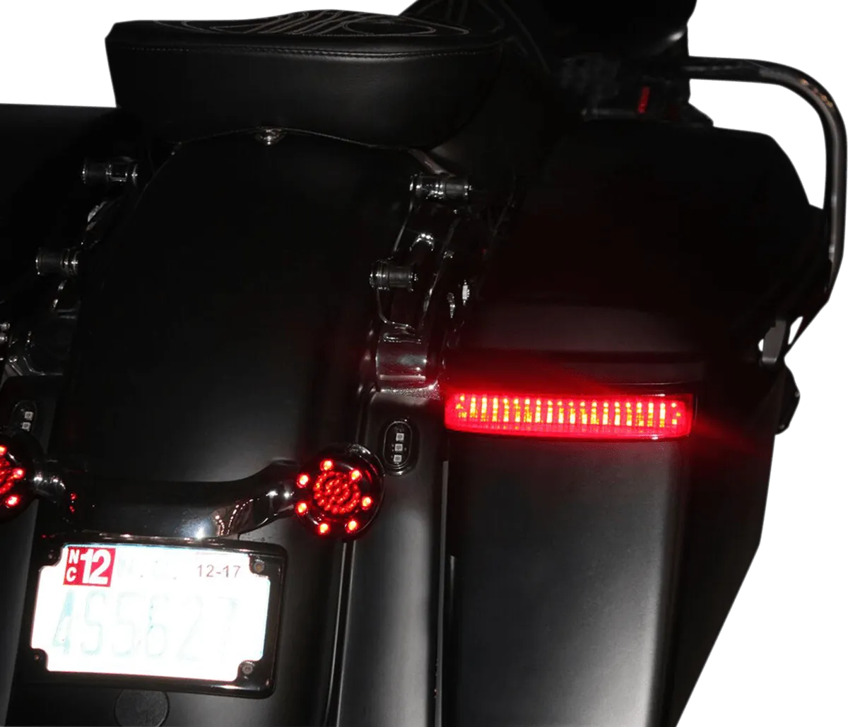 Custom Dynamics CD-SBSEQ-SS6-BR Sequential Bagz Saddlebag Lights - Gloss Black/Red Lens
