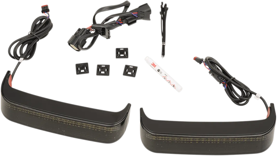 Custom Dynamics CD-SBSEQ-SS6-BR Sequential Bagz Saddlebag Lights - Gloss Black/Red Lens