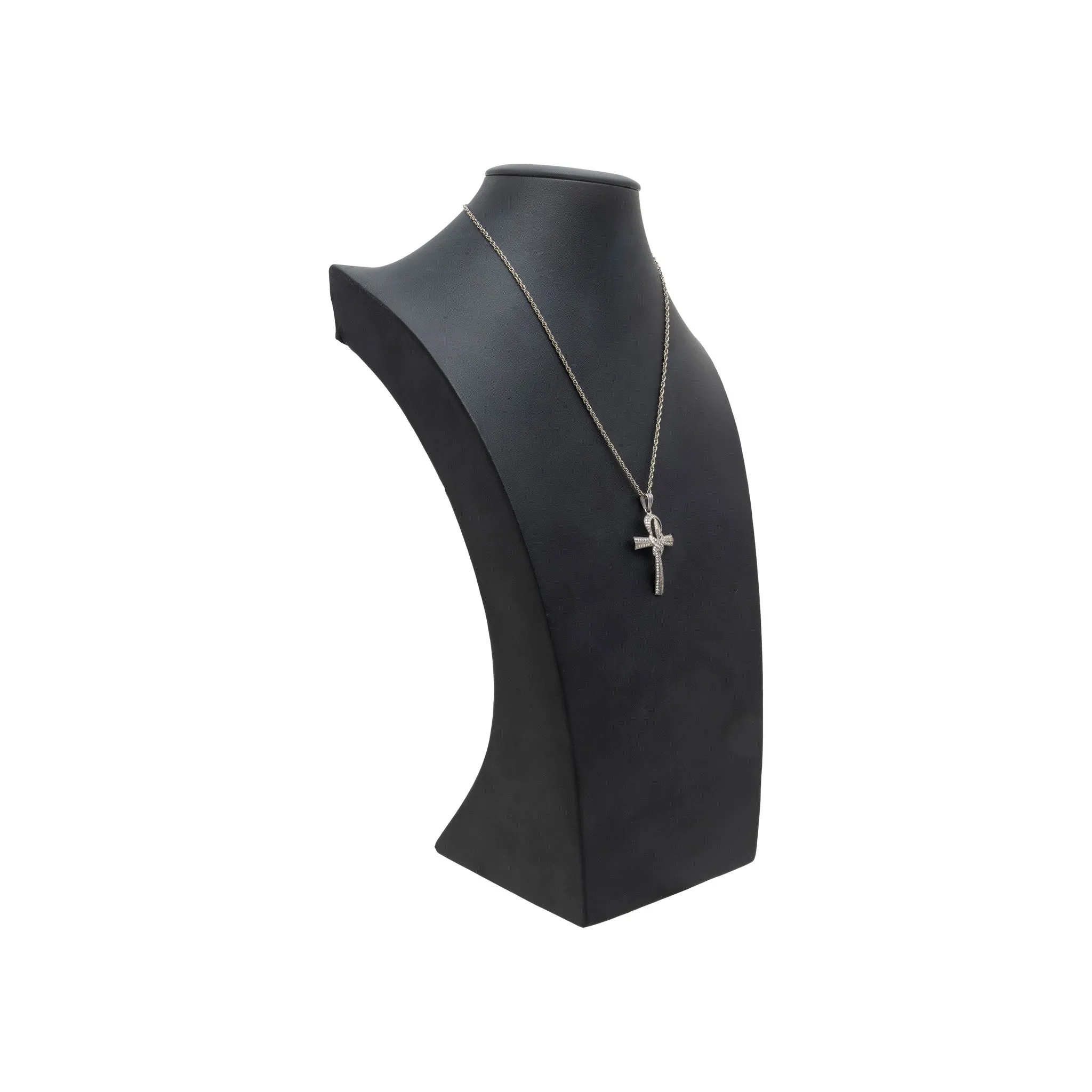 Diamond and Silver Cross Pendant