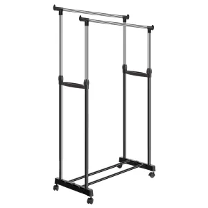 Double Portable Ajustable Garment Rack