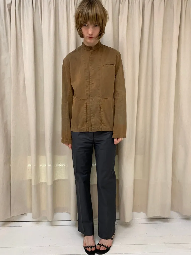 Dyed tailored jacket, ochre