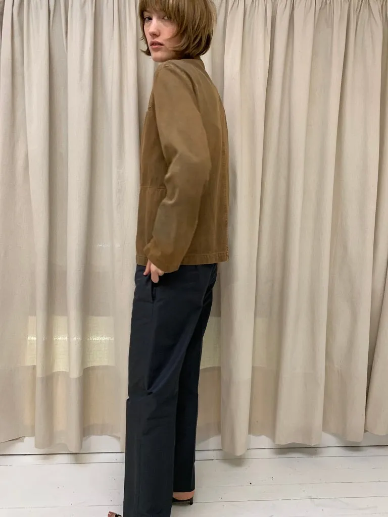 Dyed tailored jacket, ochre