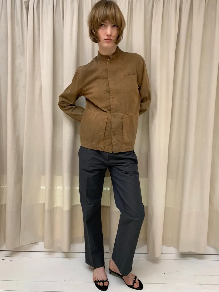 Dyed tailored jacket, ochre