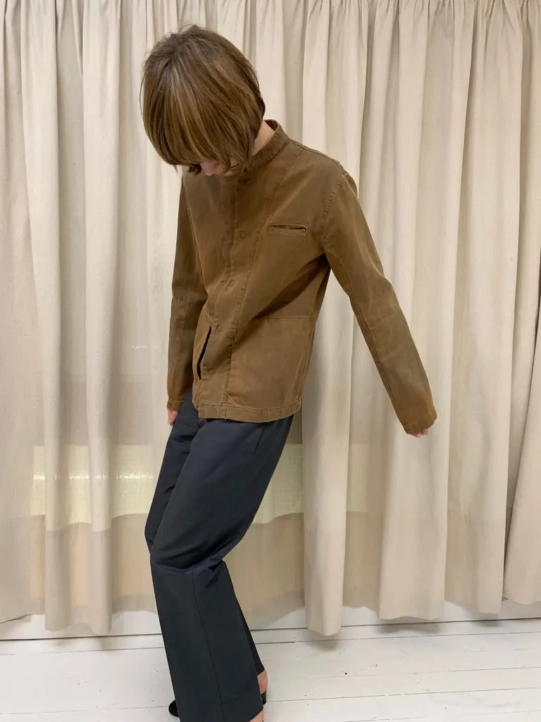 Dyed tailored jacket, ochre