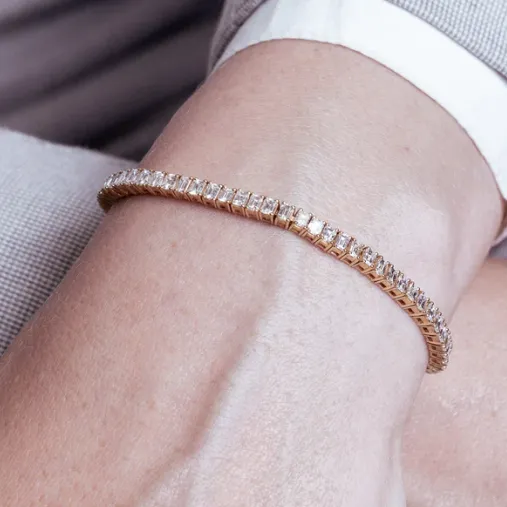 Emerald Diamond Tennis Bracelet