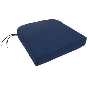 Encinitas Knife Edge Indoor/Outdoor Sunbrella Dining Chair Cushion Darby Home Co Size: 3.5" H x 22" W x 18" D Fabric: Canvas Navy Sunbrella® Canvas