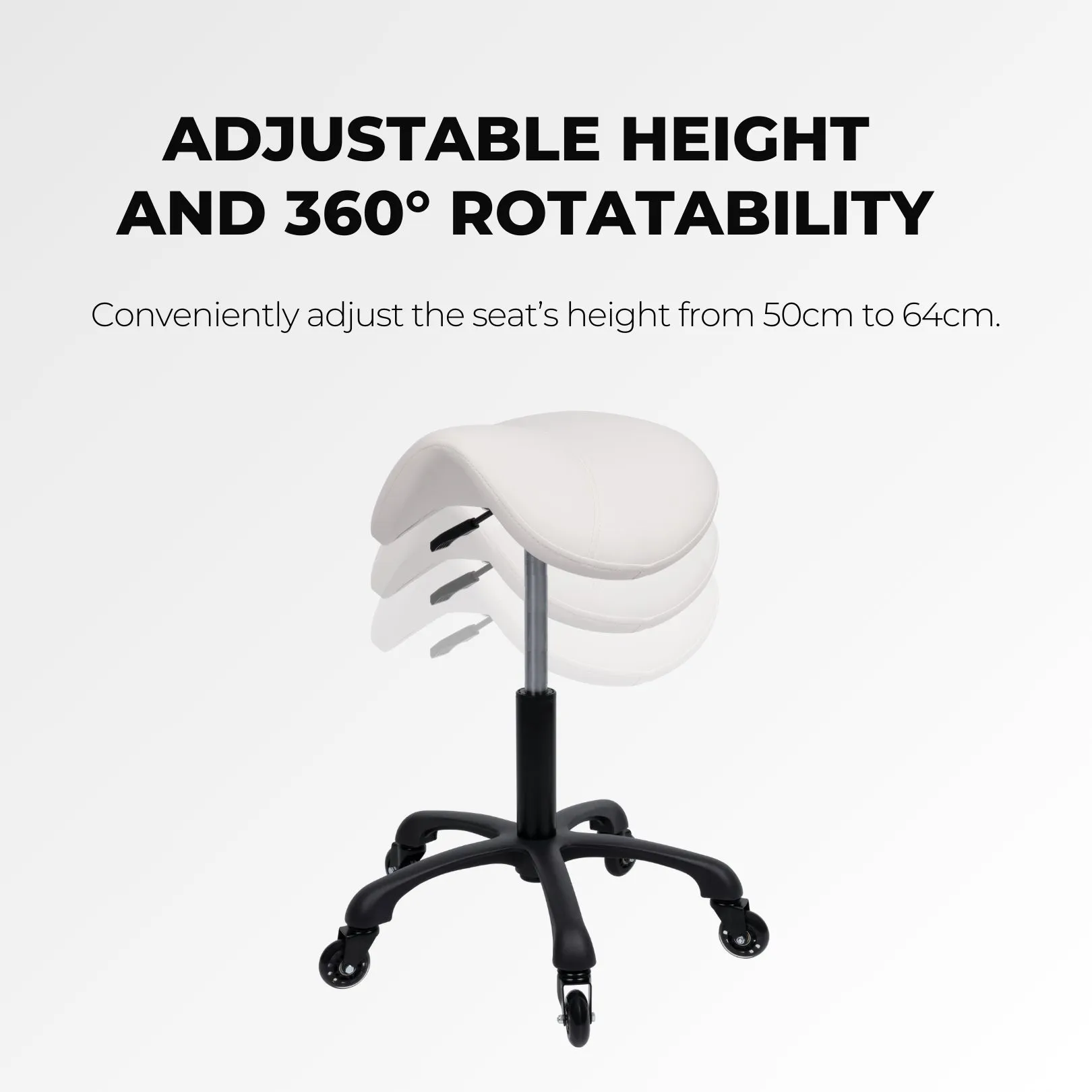Ergonomic Saddle Salon Stool