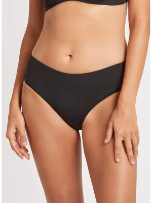 Essentials Mid Bikini Bottom in Black