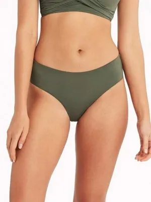 Essentials Mid Bikini Bottom in Khaki