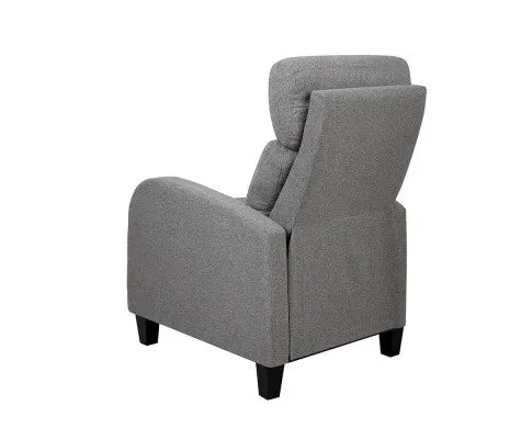 Fabric Reclining Armchair - Grey