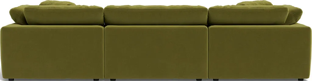 Fluffy 3 Piece Sofa W/Double Ottoman