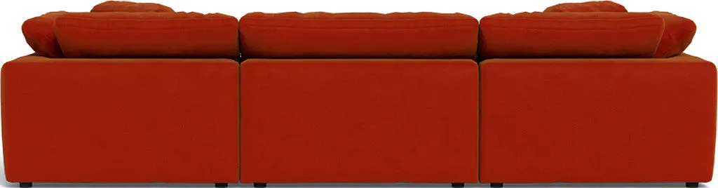 Fluffy 3 Piece Sofa W/Double Ottoman