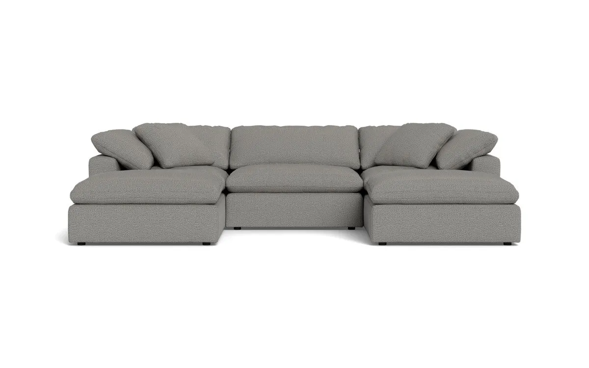 Fluffy 3 Piece Sofa W/Double Ottoman