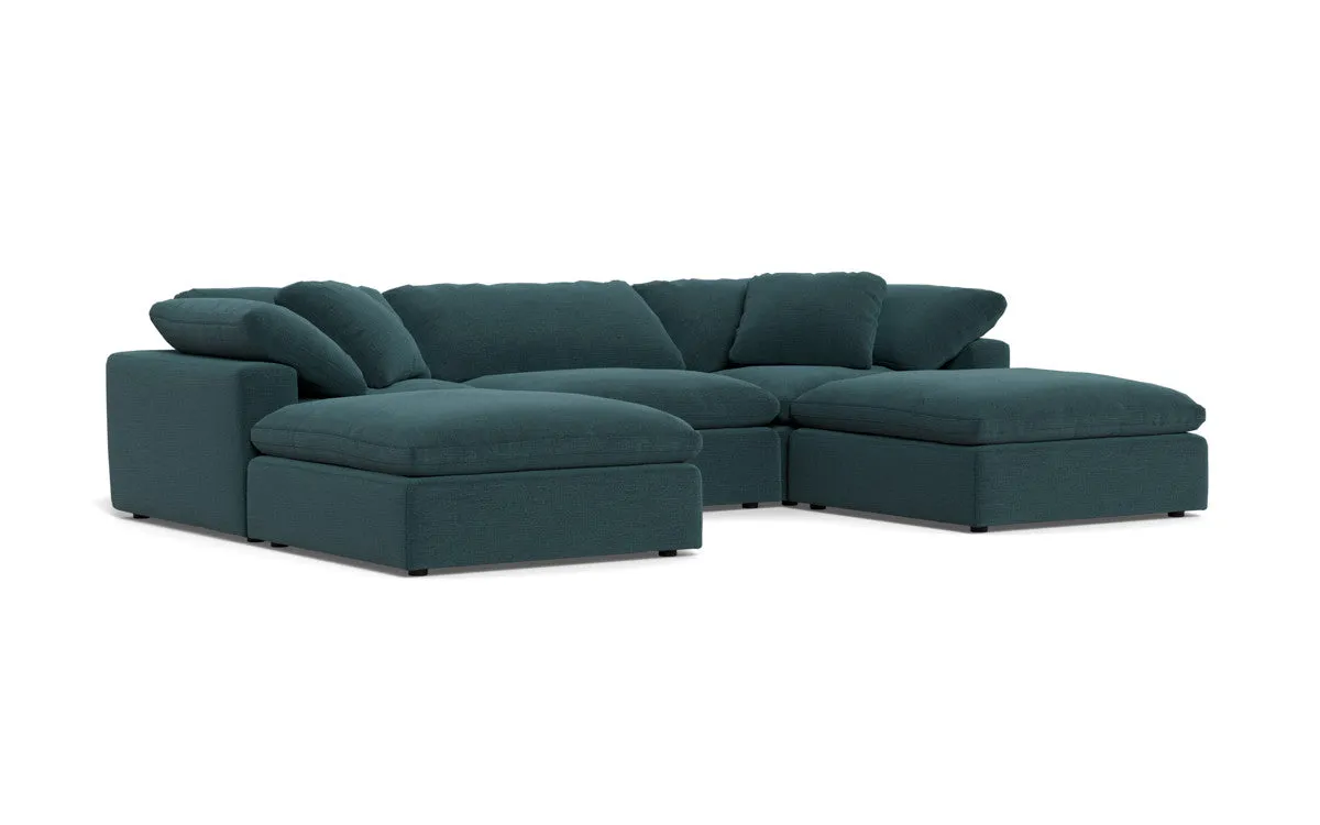 Fluffy 3 Piece Sofa W/Double Ottoman