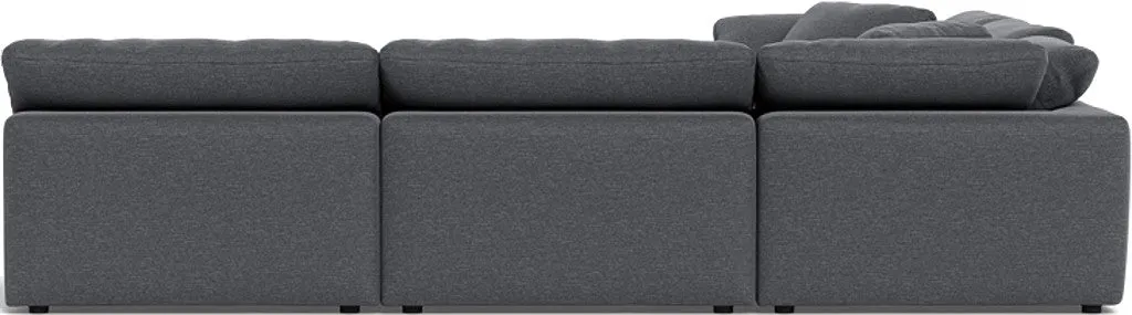 Fluffy 5 Piece Sectional W/Ottoman