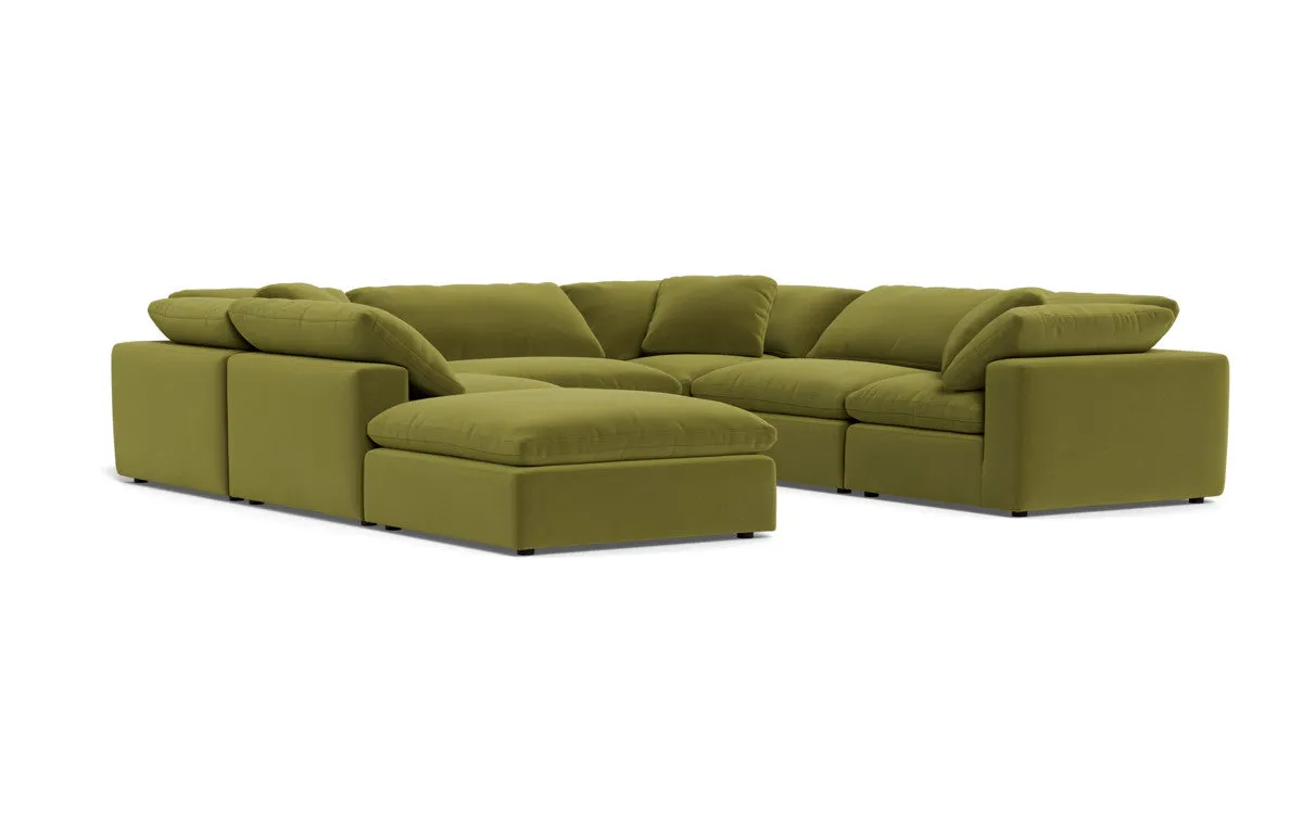 Fluffy 6 Piece Sectional W/Ottoman