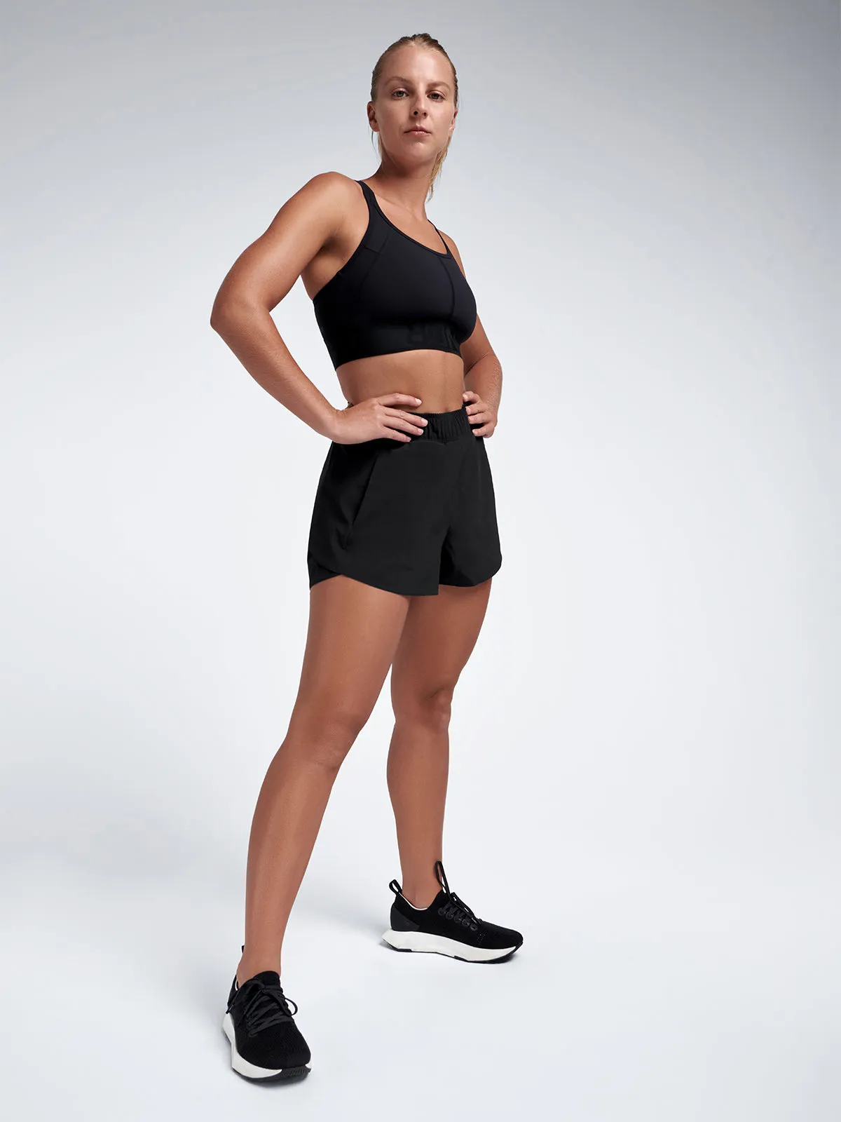 FLY RUN Recycled Short Black