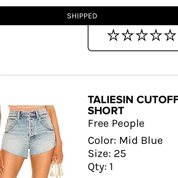 Free People ⚡️ Taliesin Shorts NWT