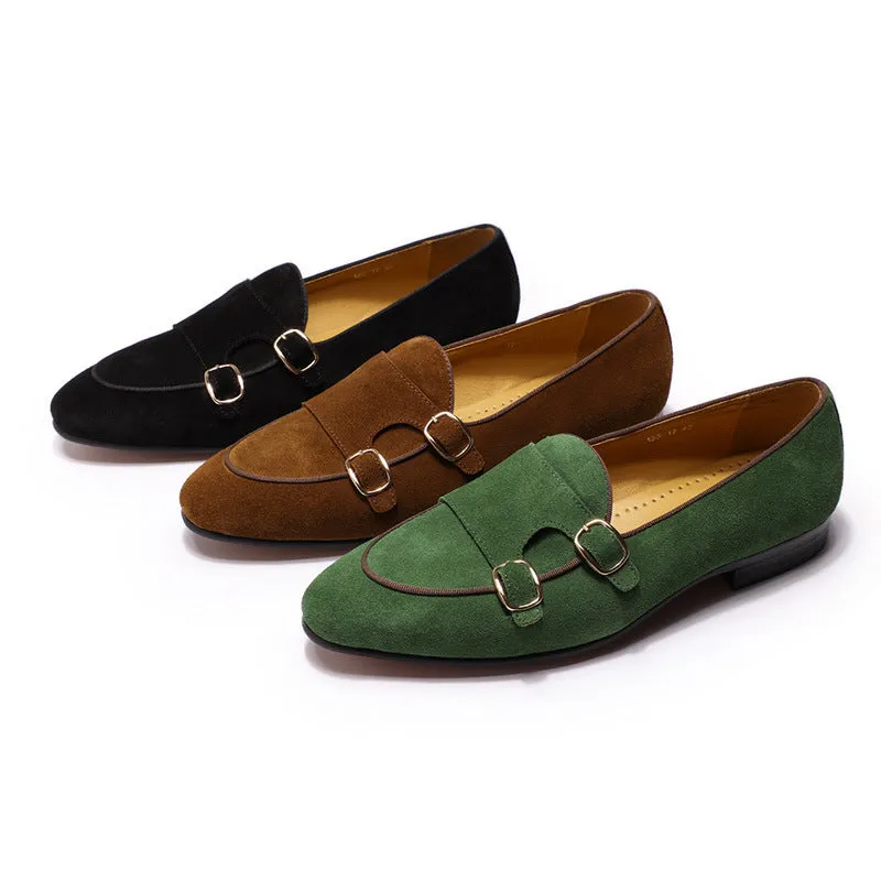 Frosted Leather Cow Suede High-end Dinner Wedding Leather Men Shoes