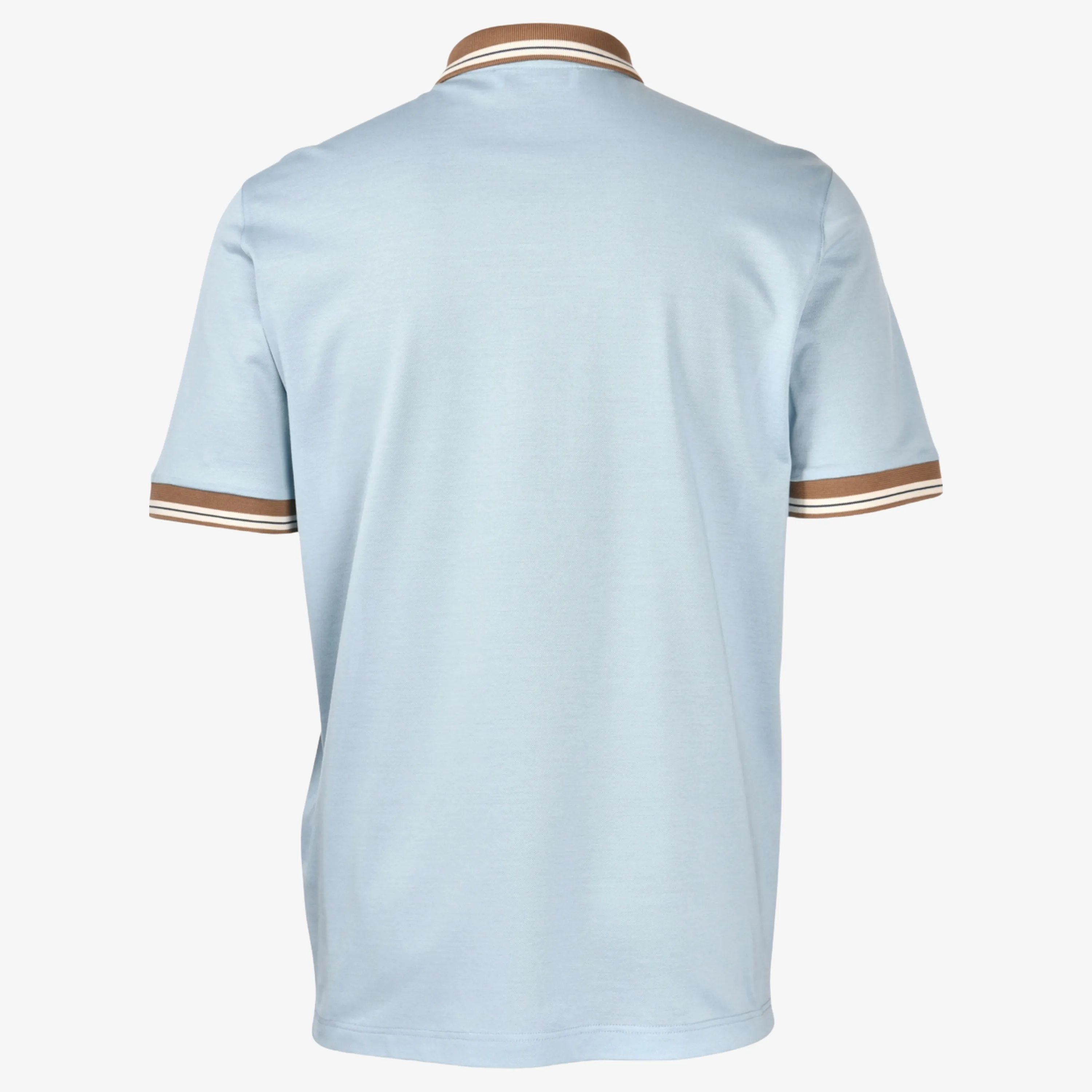 Gran Sasso Tennis Zip Collar Polo Shirt - Aqua