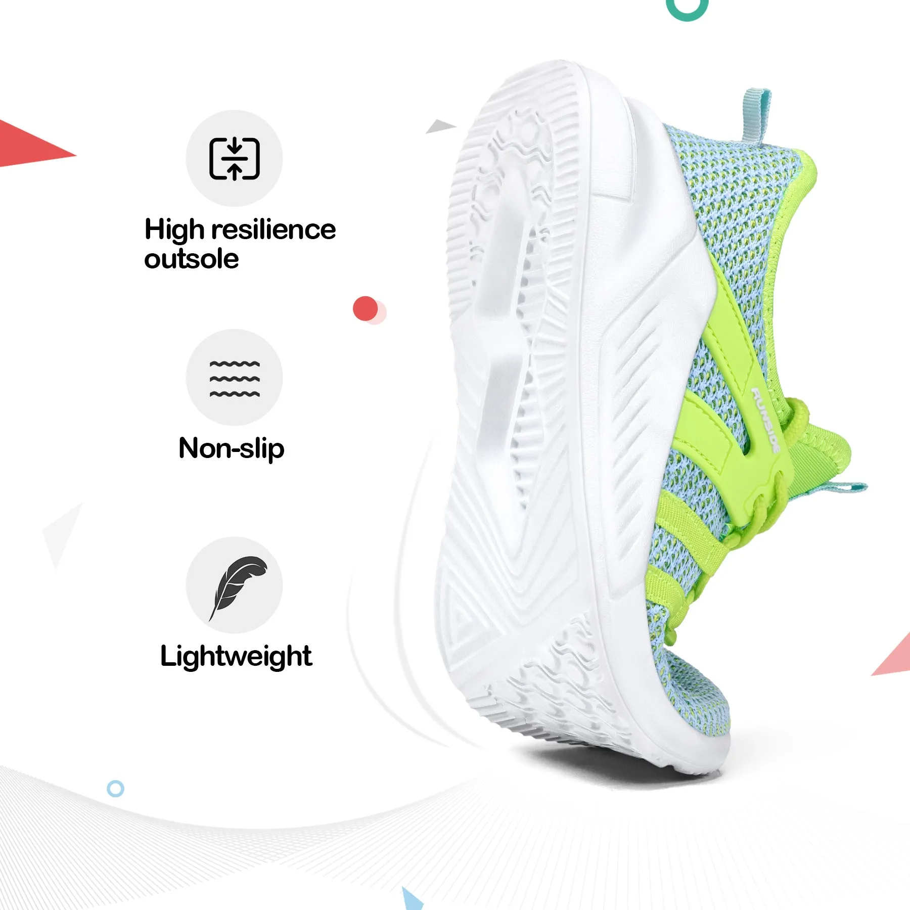 Green Mesh Breathable Lightweight Tennis Sneakers