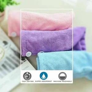 Hair Turban Towels Quick Dry Microfibre Twist Wrap Turbie Towel