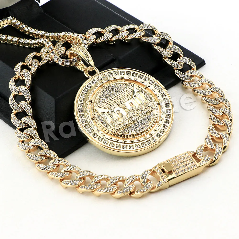 Hip Hop Quavo Last Supper Miami Cuban Choker Chain Tennis Necklace L51