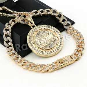 Hip Hop Quavo Last Supper Miami Cuban Choker Chain Tennis Necklace L51