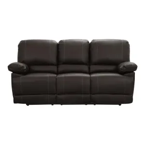 Homelegance Furniture Cassville Double Reclining Sofa in Dark Brown 8403-3