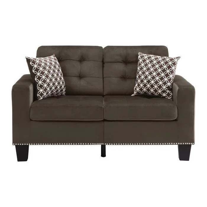 Homelegance Furniture Lantana Loveseat in Chocolate 9957CH-2