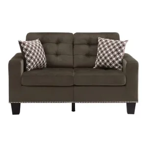 Homelegance Furniture Lantana Loveseat in Chocolate 9957CH-2
