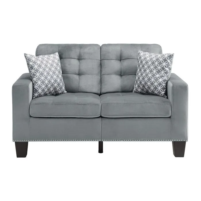 Homelegance Furniture Lantana Loveseat in Gray 9957GY-2