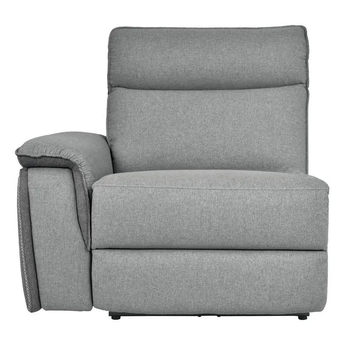 Homelegance Furniture Maroni Power LSF Reclining Chair with Power Headrest and USB Port in Dark Gray/Light Gray 8259-LRPWH