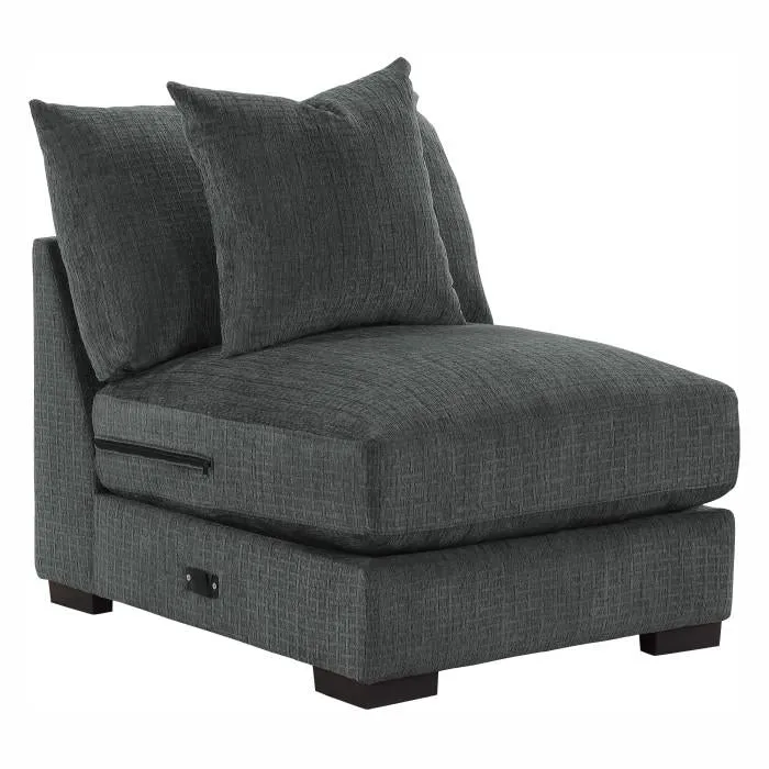 Homelegance Furniture Worchester Armless Chair in Gray 9857DG-AC
