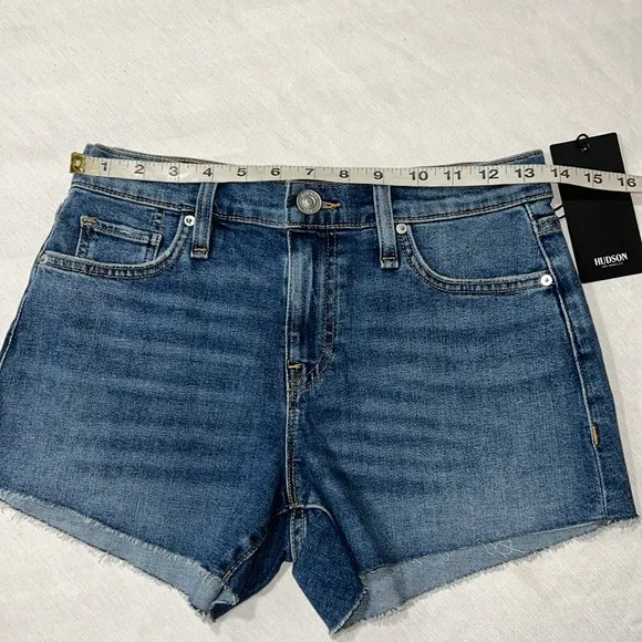 Hudson Jeans Gemma Mid Rise Cut Off Jean Short, Habitual, 24