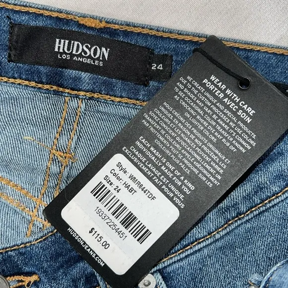 Hudson Jeans Gemma Mid Rise Cut Off Jean Short, Habitual, 24