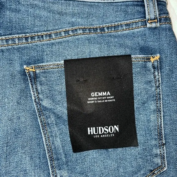 Hudson Jeans Gemma Mid Rise Cut Off Jean Short, Habitual, 24