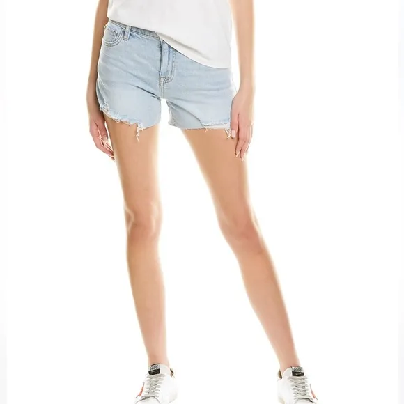 Hudson Jeans Gracie Mid Rise Cutoff Denim Shorts VALORA Light Blue Color NEW