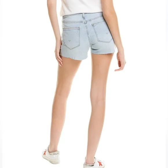 Hudson Jeans Gracie Mid Rise Cutoff Denim Shorts VALORA Light Blue Color NEW