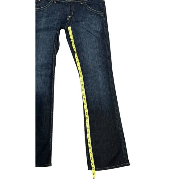 Hudson Signature Jeans Women Petite Size 27 Boot Cut Mid Rise Stretch Blue